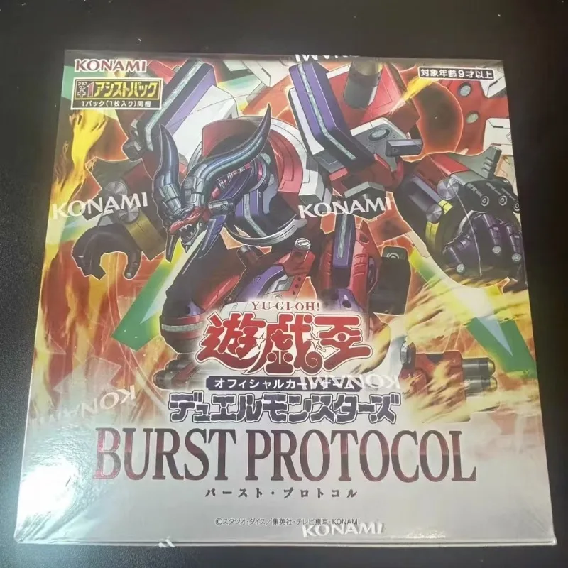 100% original yu-gi-oh duelo monsters 1303 explosão protocolo negociação caixa de reforço ptcg versão japonesa cartões colecionáveis presente