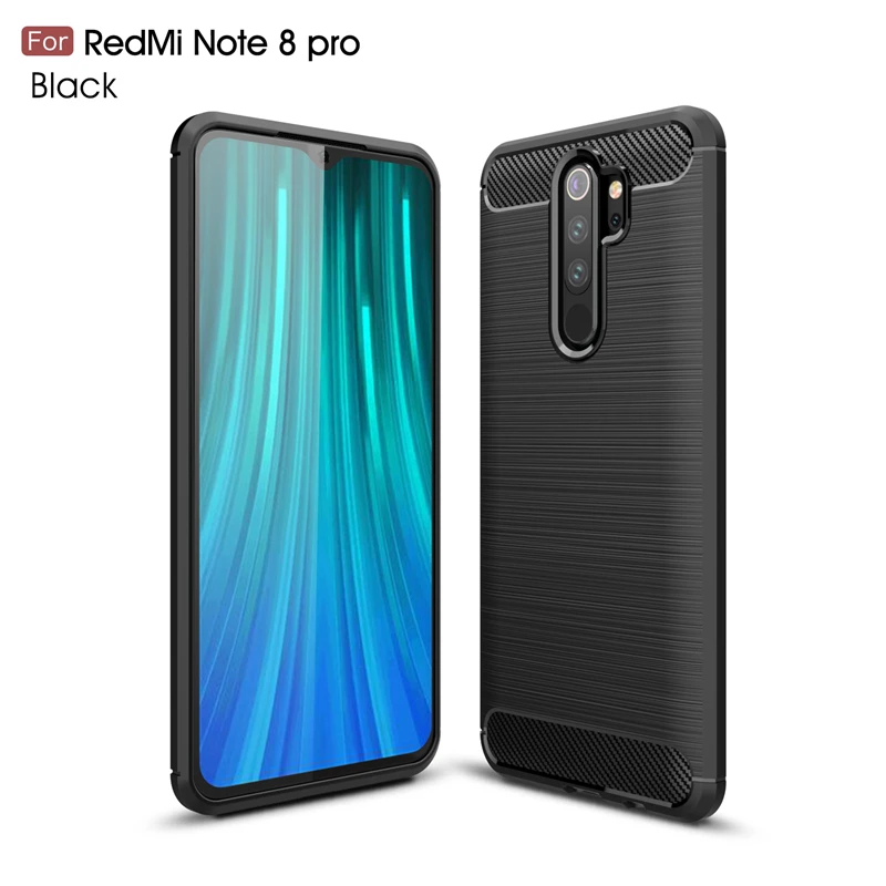 For Cover Redmi Note 8 Pro Case Shockproof Bumper Carbon Fiber Case For Xiaomi Redmi Note 8 Pro Cover Xiaomi Redmi Note 8 Pro