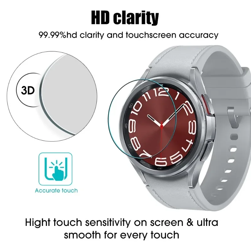 1-5PCS Tempered Glass for Samsung Galaxy Watch 3 4 5 6 7 40mm 44mm Screen Protector Anti-Scratch Film for Galaxy Watch 5Pro 45mm