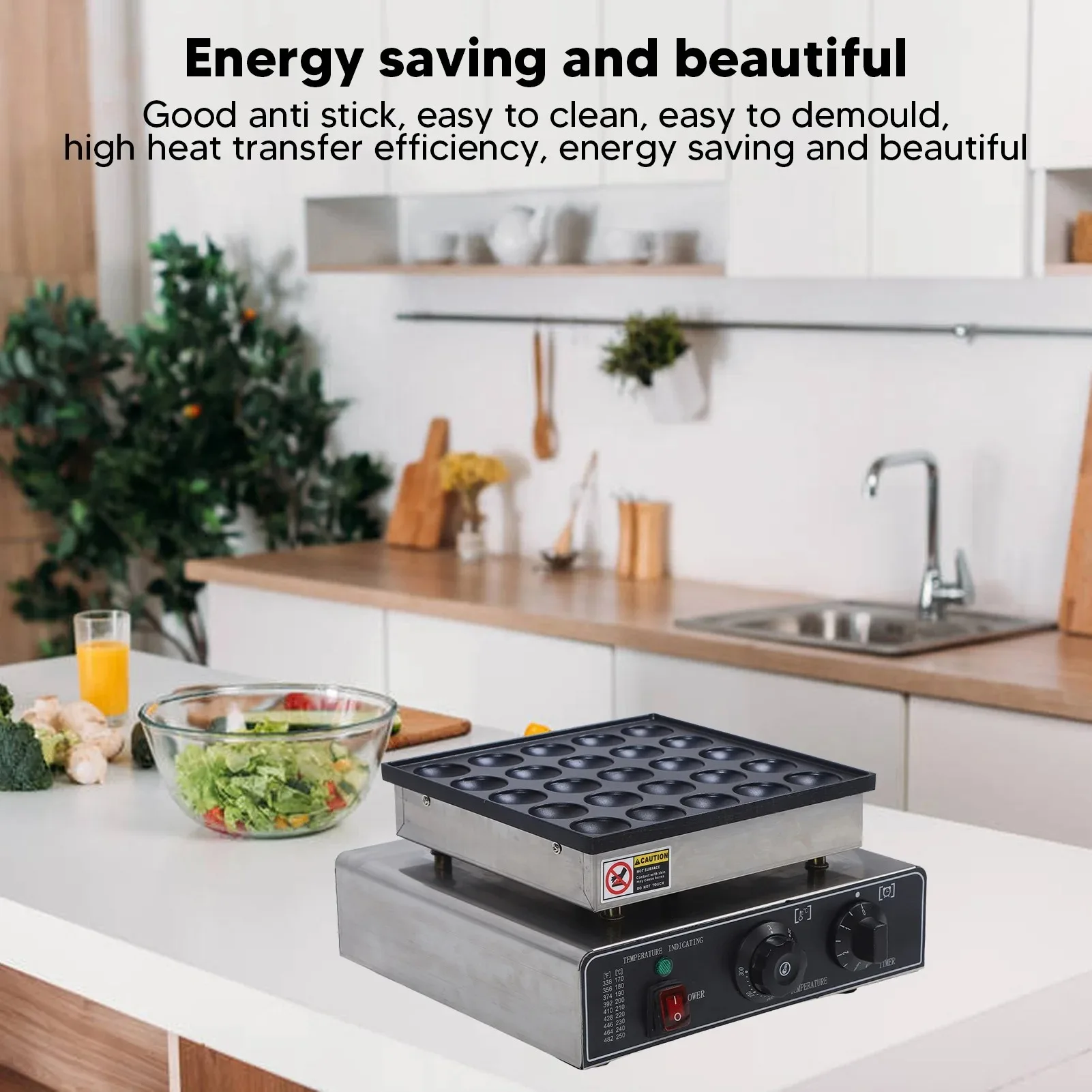 Singwinner 25 hole Dorayaki Pancake Maker mini pancake machine cast iron poffertjes pan with 25 dimples