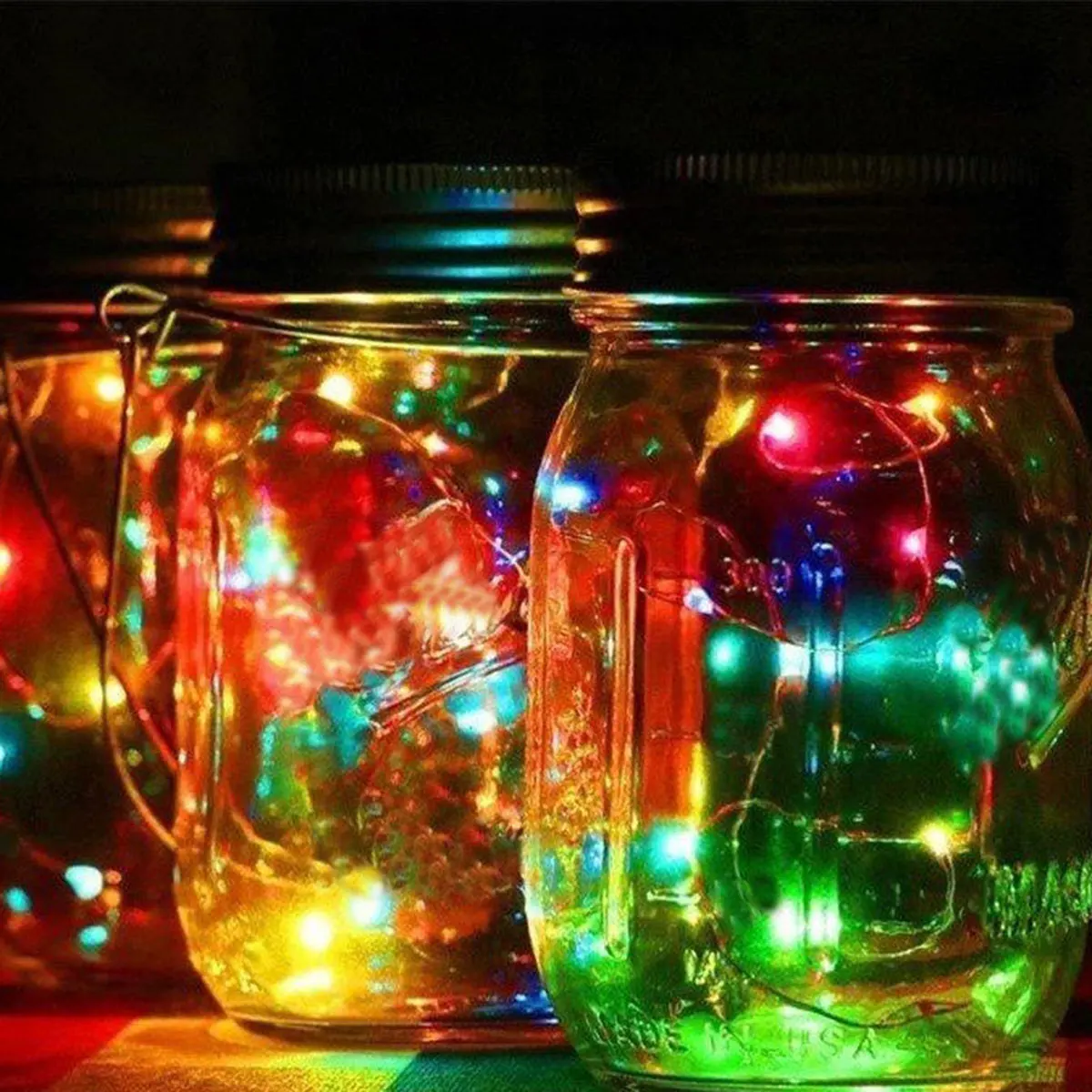 

3pcs Light Strip Solar Power LED Garden Light String Decoration Use Lights (Colorful, 10 LED/Cover)