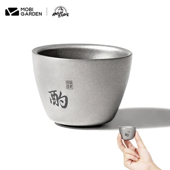 MOBI GARDEN 모비가든 캠핑 식기 이중 티타늄 컵 술잔 조주 초결량 휴대용