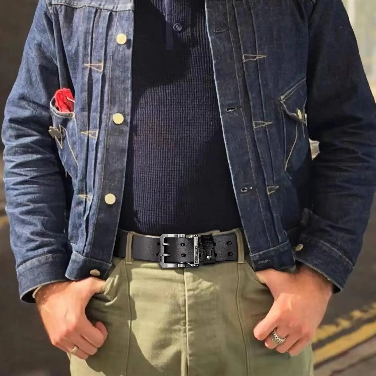 BISON DENIM-Cinto de fivela de couro genuíno masculino, cinta de luxo, designer, extravagante, vintage, jeans, alta qualidade, frete grátis, 2023