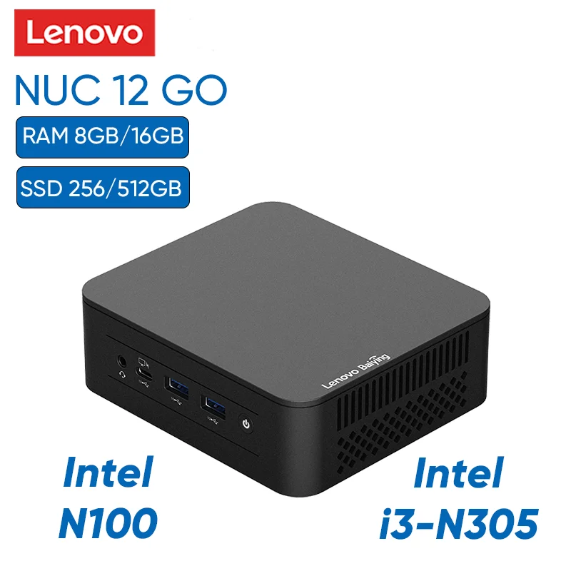 

Мини-ПК Lenovo Baiying NUC 12GO Intel Alder Lake i3-N305 Windows UP TO 16 ГБ ОЗУ 512 ГБ ПЗУ Двухдиапазонный Wi-Fi Bluetooth USB Компьютер