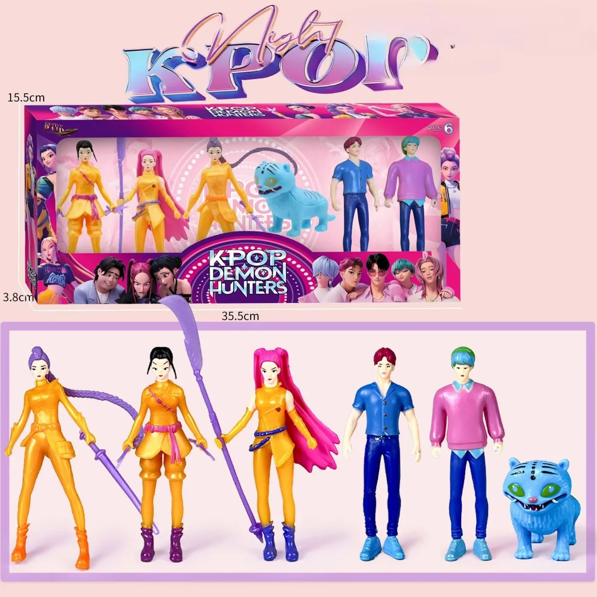 2025 quente anime kpop diabo caçador boneca brinquedo de vinil rumi mira zoi personagem máscara de vinil caixa cega ornamento brinquedo presente de natal