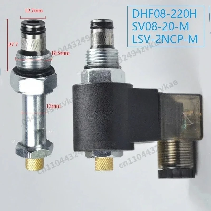 Pressure Relief ValveHydraulic Threaded Cartridge Solenoid Valve(DHF08-220H/SV08-20-M/LSV-2NCP-M) - 2-Position 2-Way