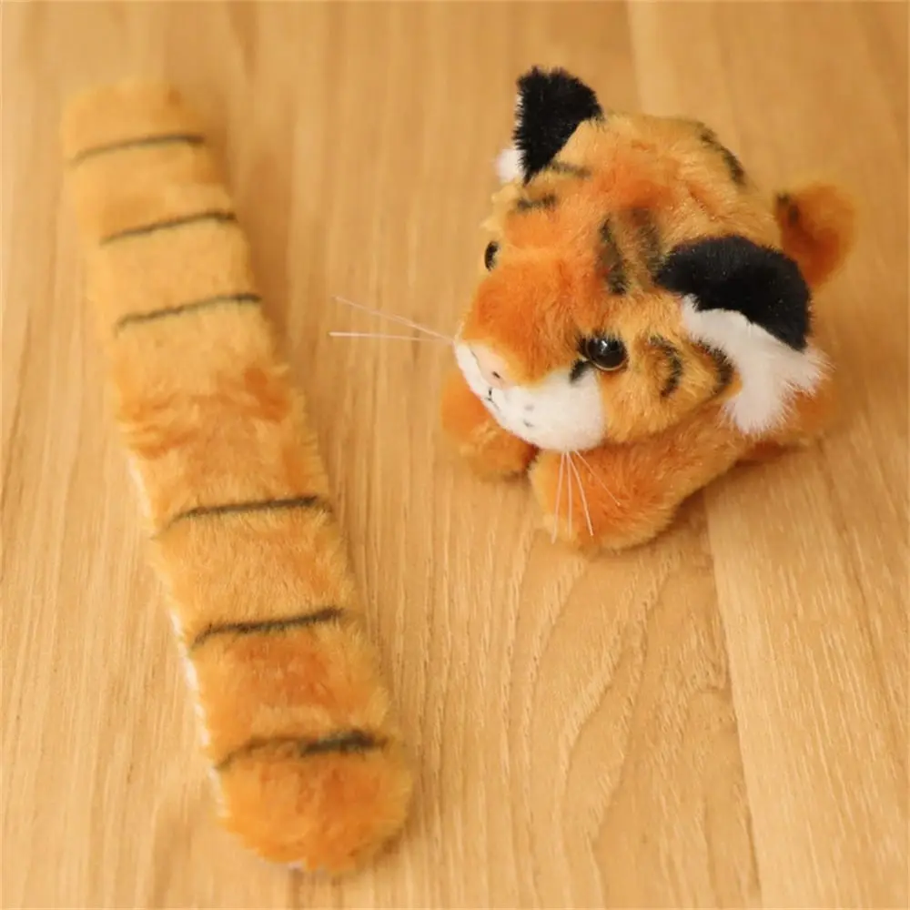 Gift Jungle Animal Stuffed Animal Wristband Clap Circle Panda Tiger Cartoon Slap Bracelet Rabbit Bunny Children Gifts