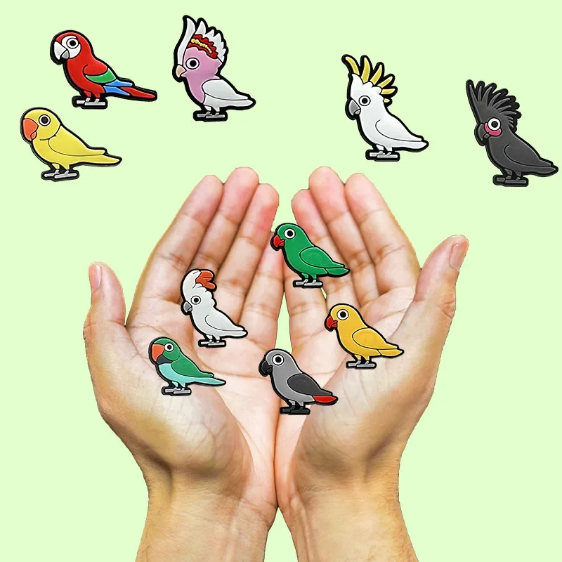 

Shoe Charms for Crocs Accessories Parrot Bird Shoes Charm for Croc Decorations Pins Men Accessory Jeans Woman Clogs Clips Badges