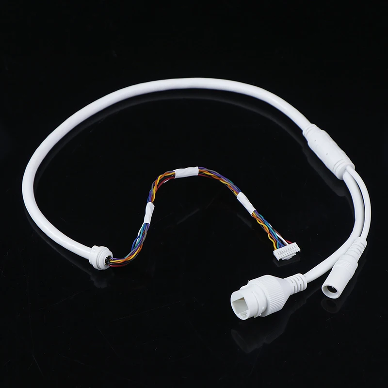 New-1PCS IP Camera Tail Cable 10 Pin 10 Core Ethernet Lan Cable RJ45 PoE Network Cable