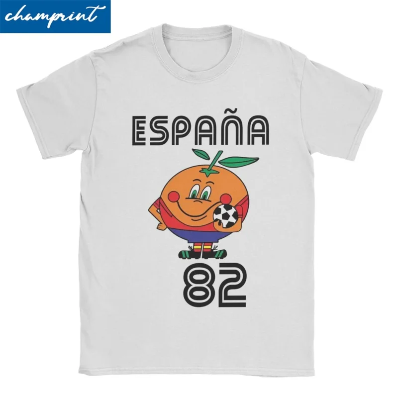 Naranjito T shirt men women\'s cotton T-shirt crewneck Espana 82 Spain mascot 1982 soccer football tee shirt clothing plus size