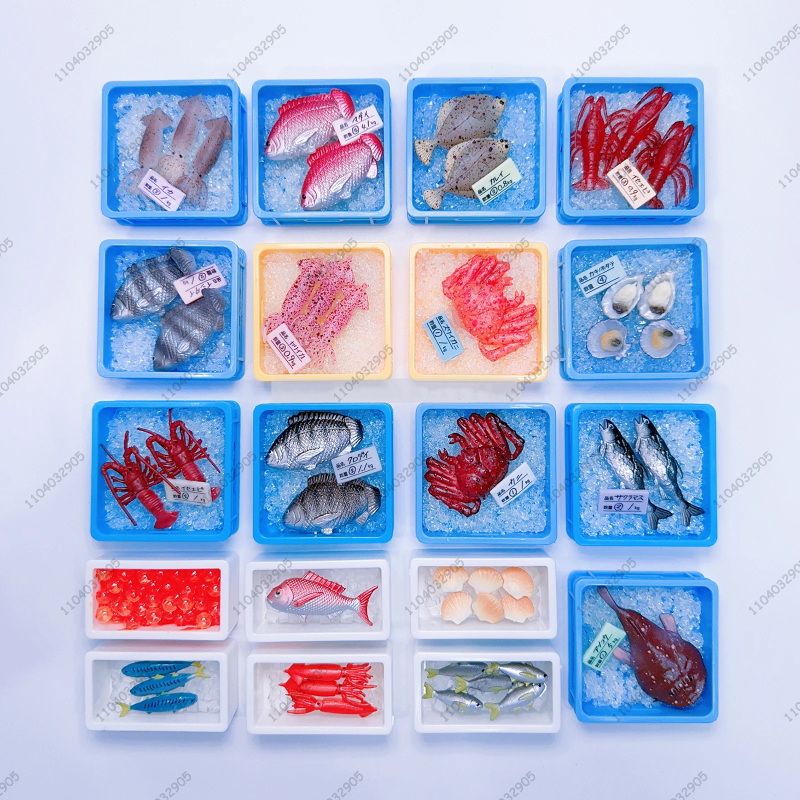 Miniature Simulation Seafood Set Gashapon Capsule Toy Lifelike Lobster King Crab Squid Model Ocean Animal Shelf Decoration Gifts