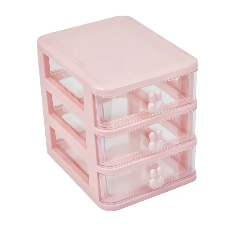 

Rabbit Desktop Organizer Drawer Storage Box Jewelry Box Hair Clip Headdress Rope Accessories Storage Shelf