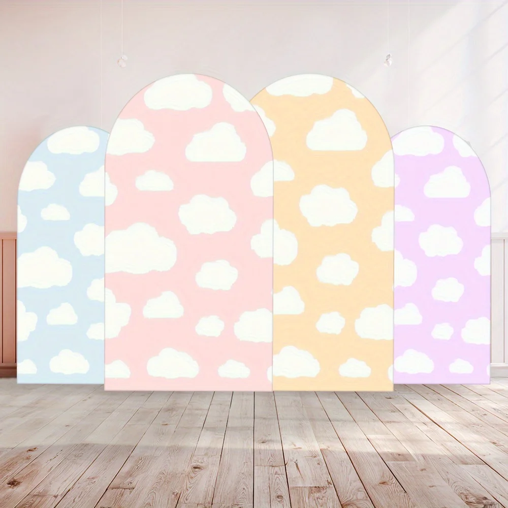 

Cloud Theme Arch Backdrop, Cute Style, Durable, Kids Birthday/Party Decor, Seasonal Use, Event Scene