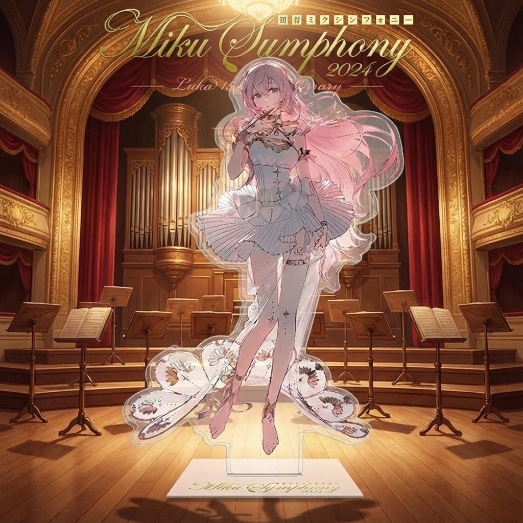 

Hatsune Miku Symphony 2026 Large Standee Kagamine Rin Len Megurine Luka Anime Figure Desktop Decoration Gift Collectible Otaku