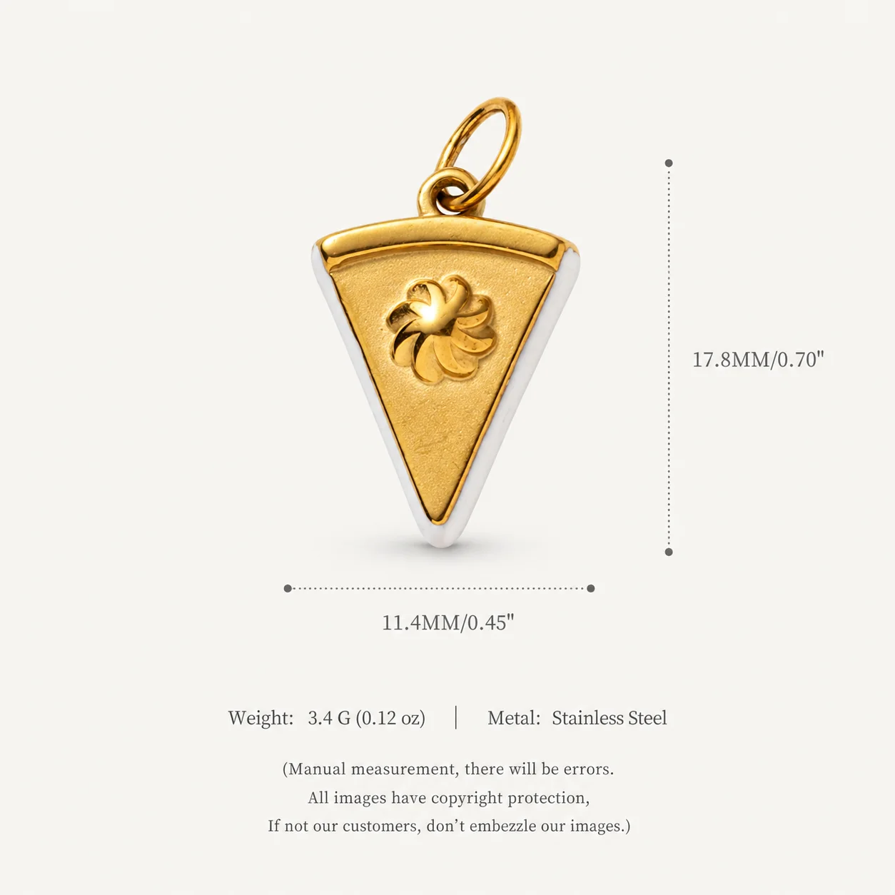 Edelstahl-Anhänger in Herzform mit Glühbirne und Blume für Eiscreme-DIY-Schmuck – schlicht und frisch, trendig. – Detail 6