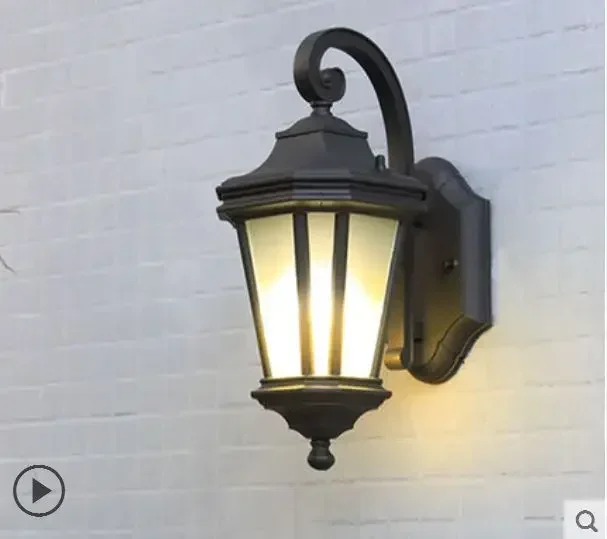 European outdoor wall lamp octagonal simple outdoor outdoor wall lamp exterior wall waterproof garden lamp balcony aisle lights