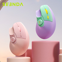 Seenda Ergonomic Bluetooth Wireless Mouse with Volume knob Quiet clicks Rechargeable Vertical USB Mouse for Mac Windows PC