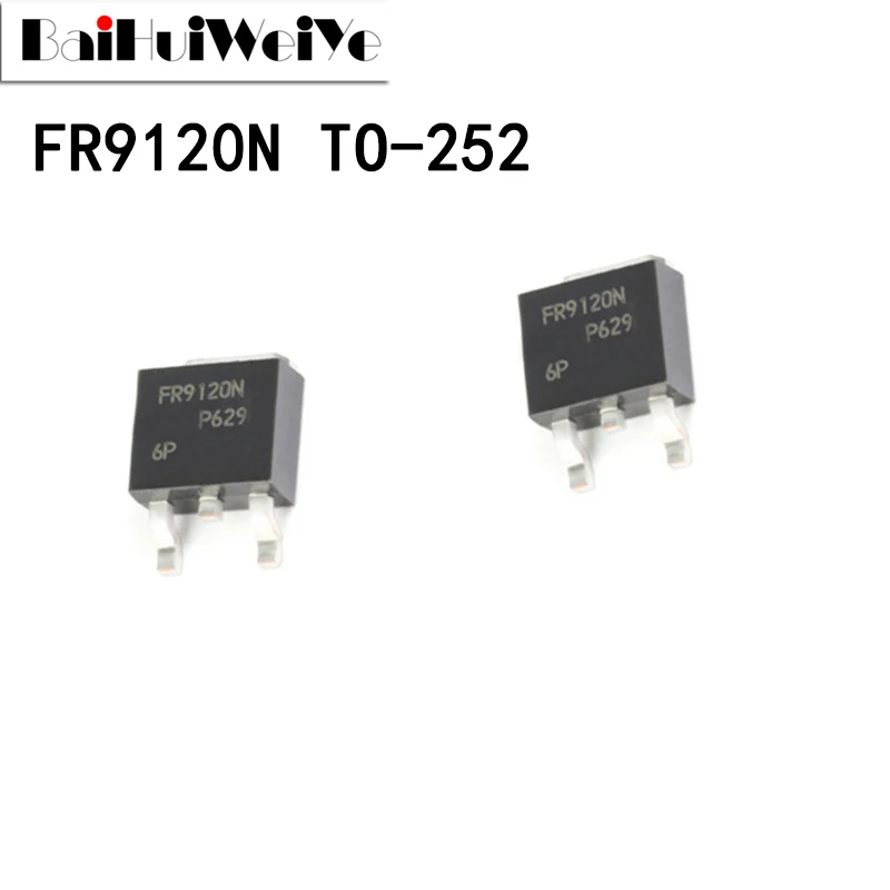 10PCS IRFR9120NTRPBF IRFR9120N IRFR9120 FR9120N 100V/6.6A TO-252 New IC Chipset MOSFET MOSFT TO252