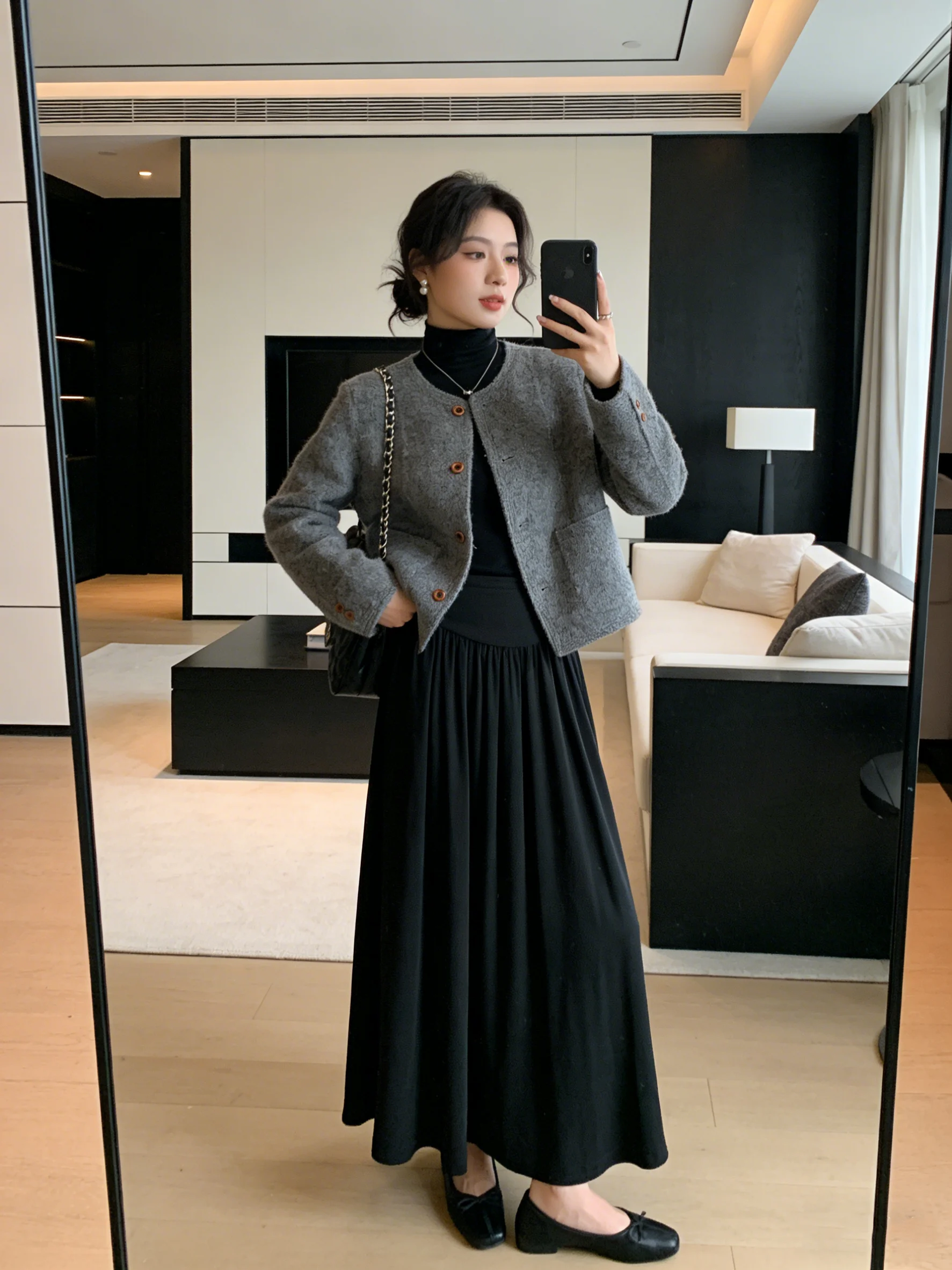 

2026 New Korean Sle Retro oulder Deep ey ort Woolen Jaet Simple Slimming Versatile Women's Faion Outerwear