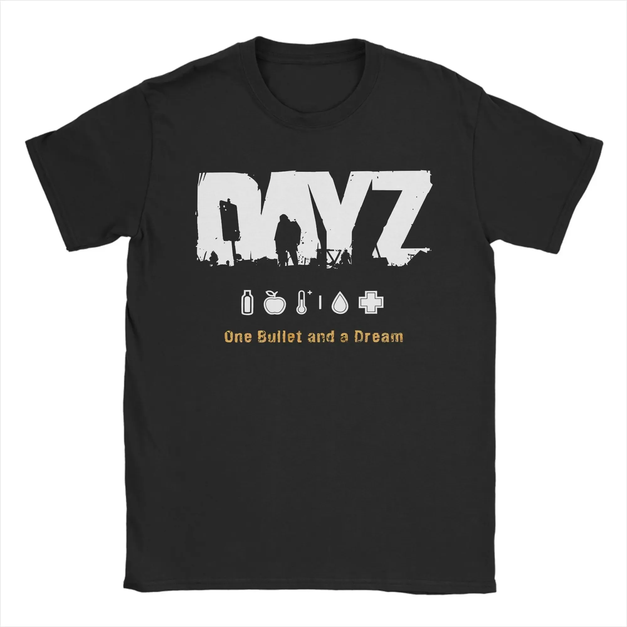 

DayZ One Bullet and a Dream Футболка Мужская винтажная футболка из чистого хлопка Shotting Game Футболка больших размеров унисекс Самый продаваемый топ