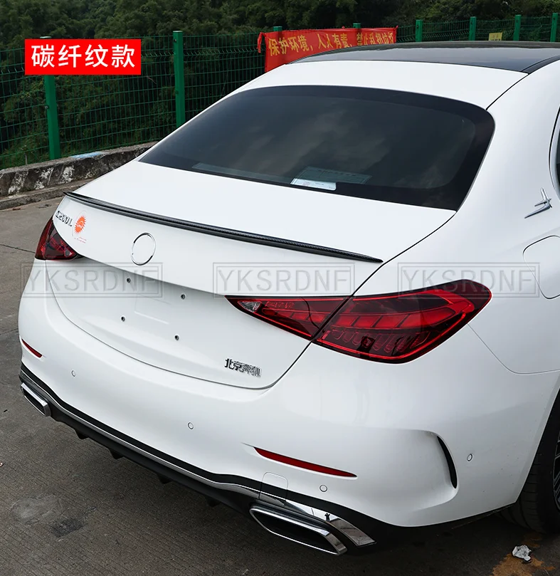 High Quality Boot Trunk Lip Rear Spoiler Wing Tail Splitter Tuning Air Deflector For New Mercedes Benz C class W206 2021 2022