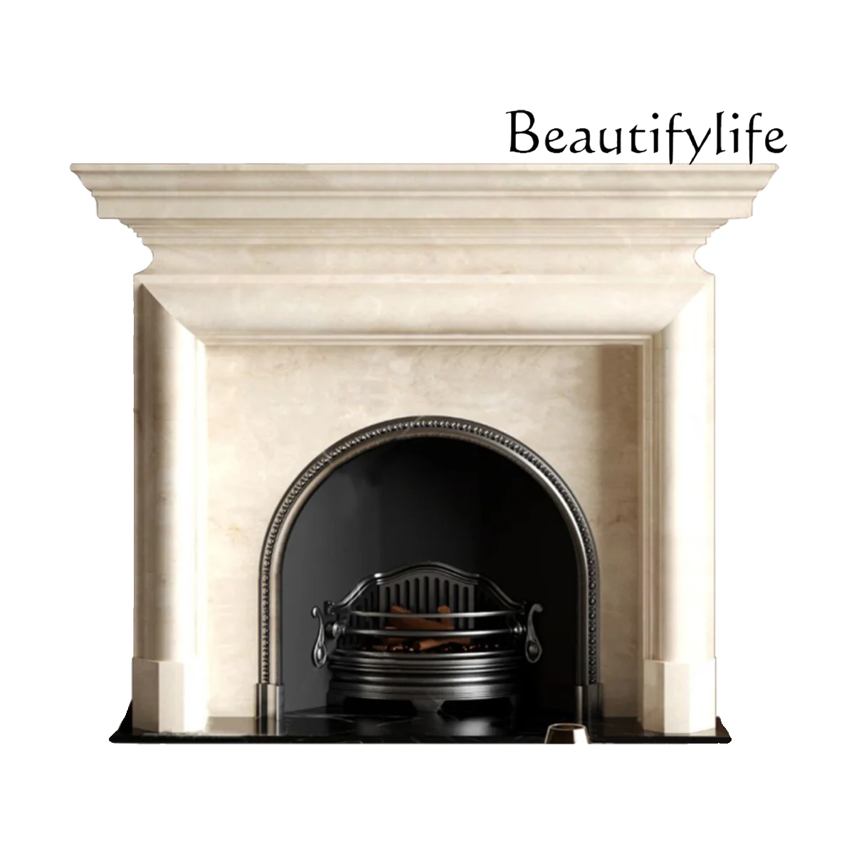

French retro arch fireplace decorative cabinet Solid wood custom fireplace engraved TV cabinet Entrance cabinet