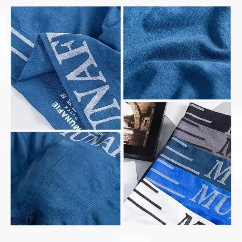 Boxer Briefs Men Shorts Underpants Sexy High Elastic Comfortable Panties Mid-waist Boxer Underwear Breathable Male Boxershorts