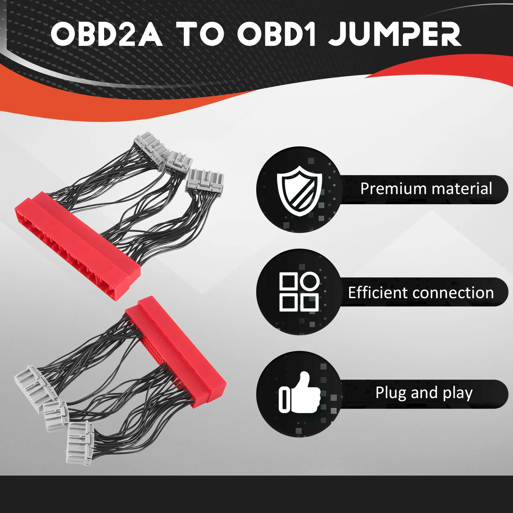 Cablaggio ECU di conversione OBD di qualità superiore, per Honda Civic Acura Cablaggio da OBD2A a OBD1 Cablaggio di conversione ponticello ECU ingegnoso