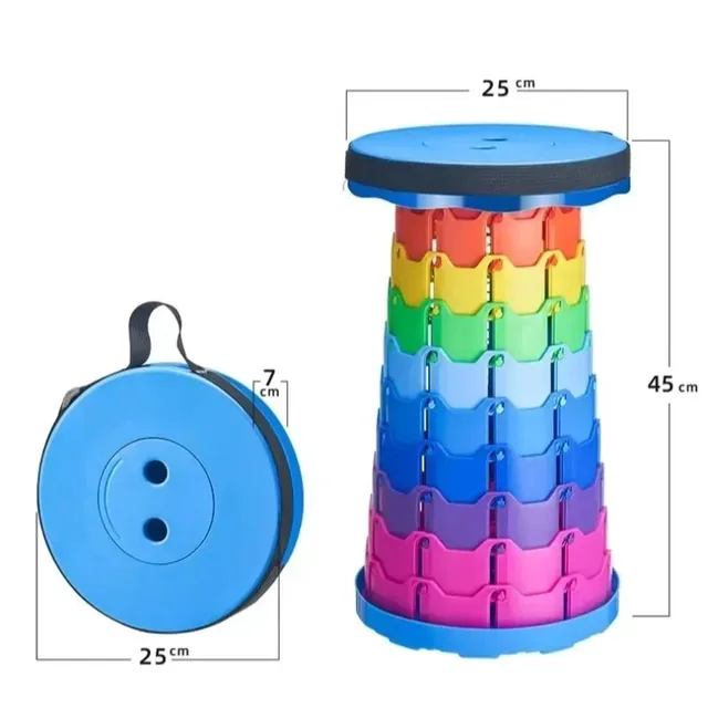 Portable Plastic Folding Telescopic Chair, Lightweight Adjustable Stool for Fishing Beach Camping, Compact Outdoor Foldable Seat 5 Portable Plastic Folding Telescopic Chair, Lightweight Adjustable Stool for Fishing Beach Camping, Compact Outdoor Foldable Seat 5