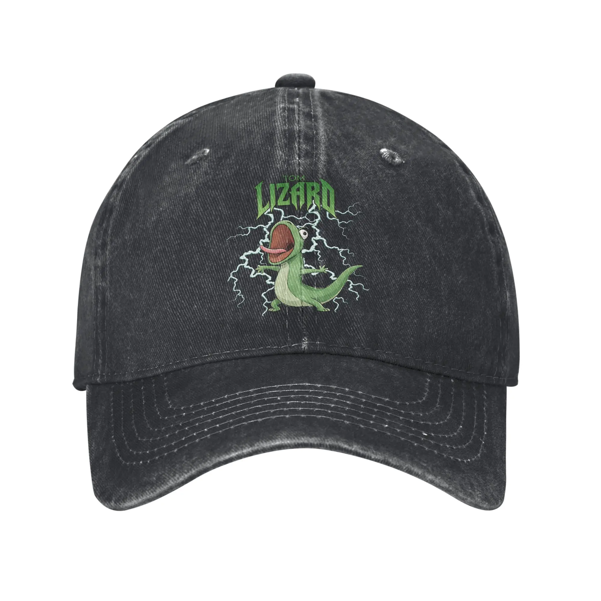 Tom The Lizard  Sun Baseball Cap Hoppers  Streetwear Female Male Washed Trucker Hat High Quality Design Fishing Snapback Cap