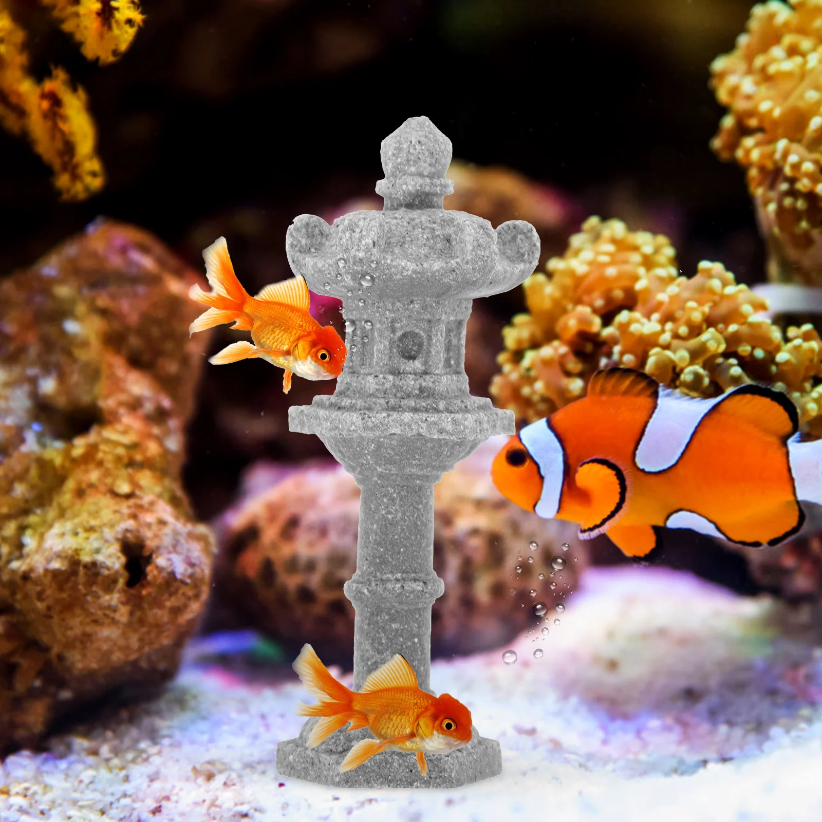 

Japanese Stone Lantern Mini Pagoda Statue Garden Ornaments Outdoor Decor Sandstone Figurine Landscape Supplies Balcony Yard