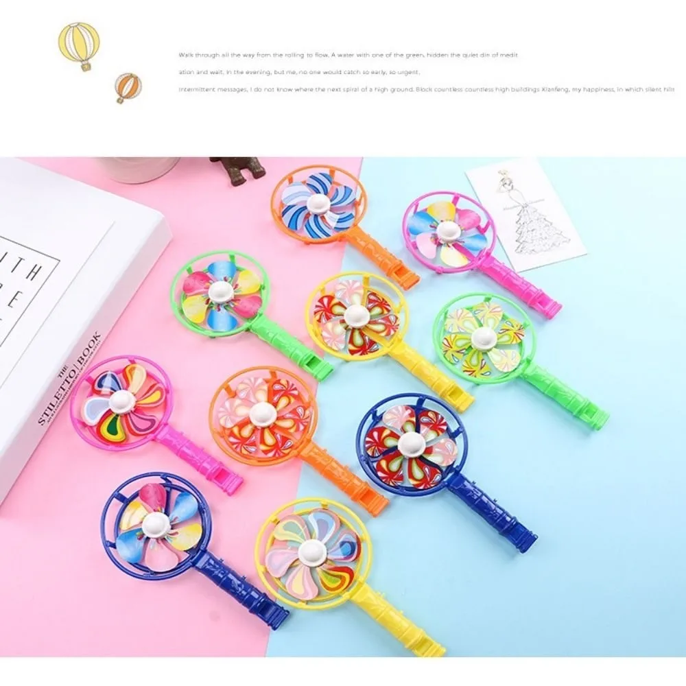 5pcs Colorful Party Favors Bulk Gift 117 * 62mm Random Whistle Windmill Elementary School Students Plastic