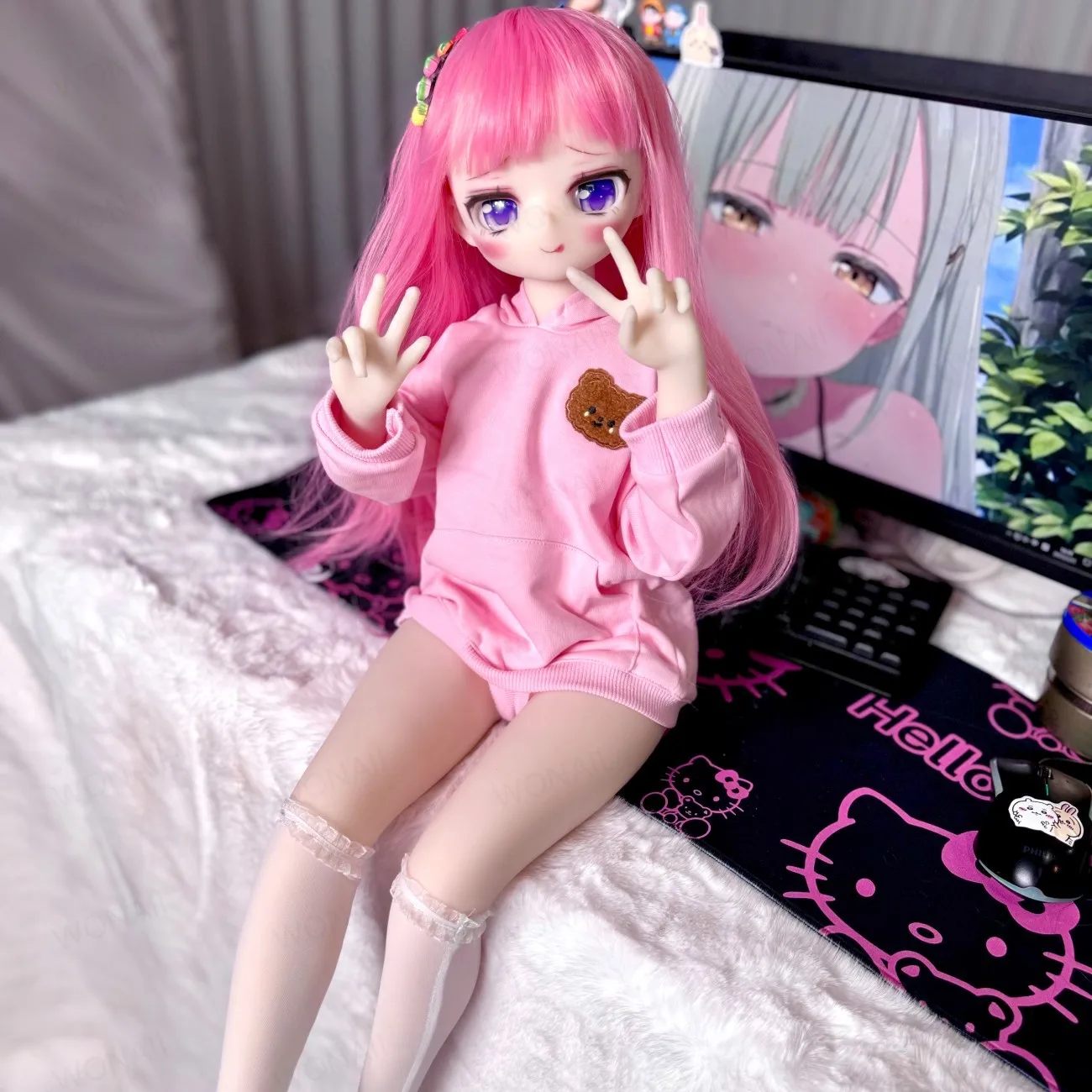 دمية شخصية وردية مزيفة، خيارات متعددة الحجم، صديقة مثالية، لعبة الذكور البالغين، محاكاة الجسم السفلي الأنثوي (بدون ملابس