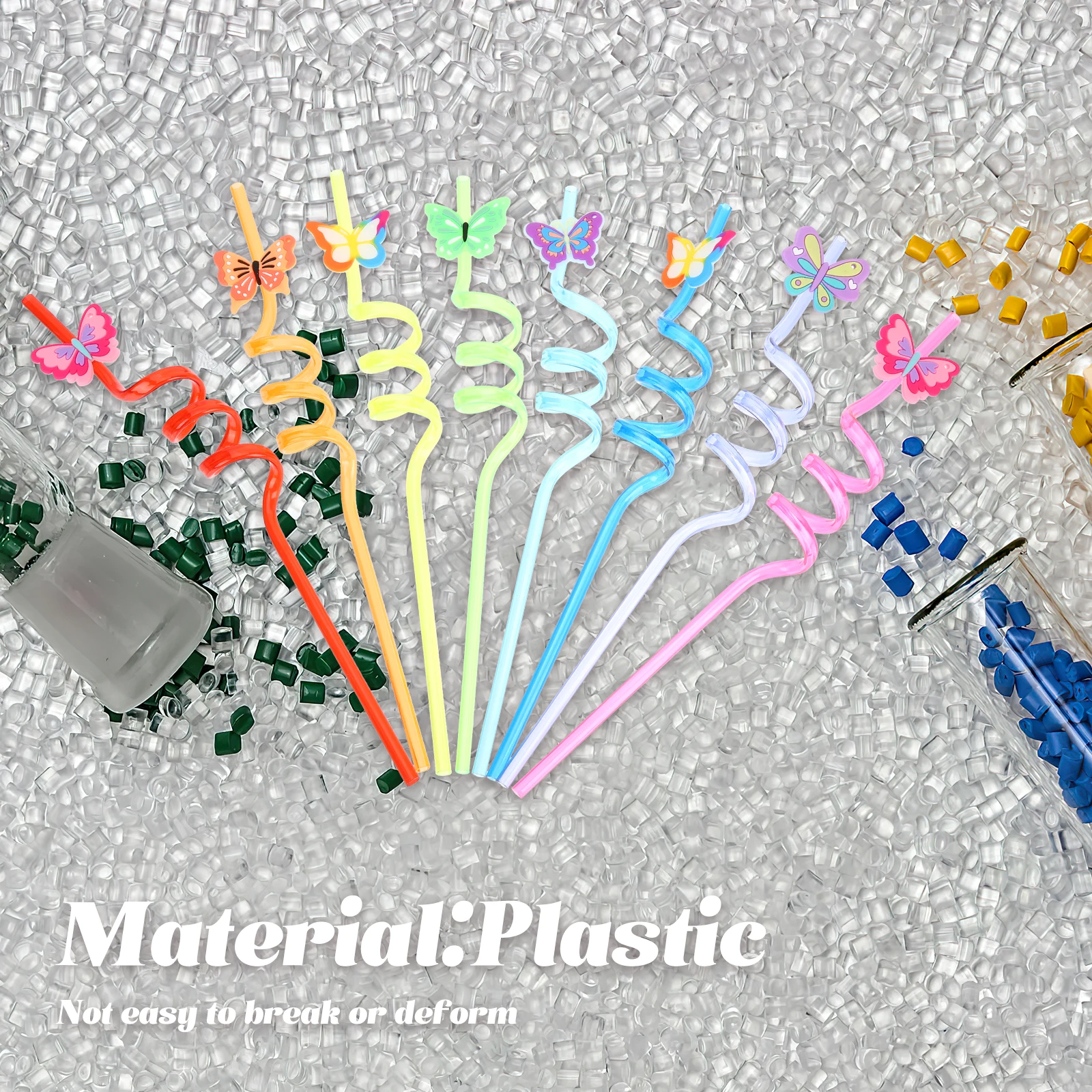 

Butterfly 10 Reusable Plastic Drinking for Kids Kids Reusable Butterflies Straws Party Decorations Bachelorette Straws
