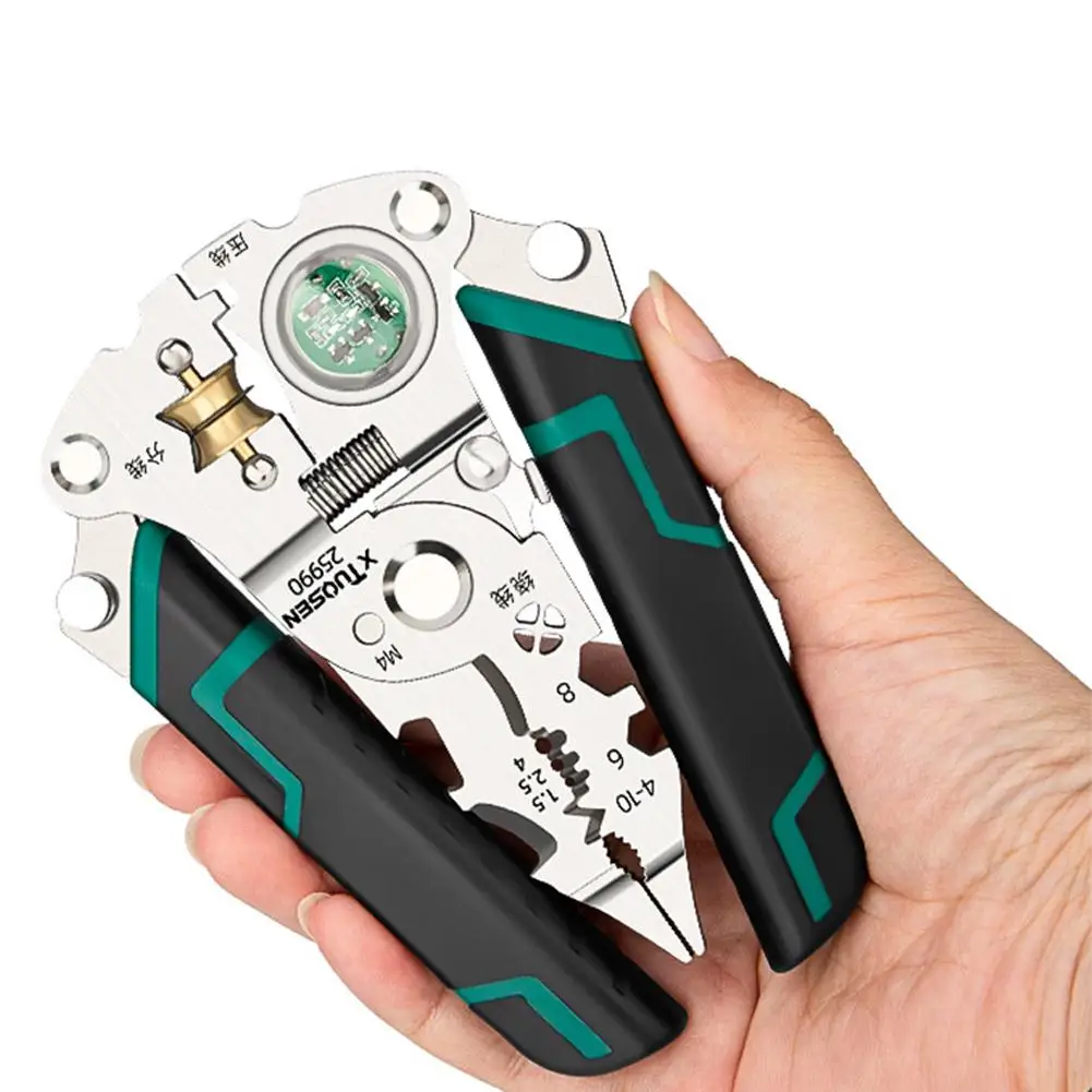 TUOSEN طوي كهربائي تجريد كماشة القاطع قطع والعقص كماشة 4 في 1 سلك تجريد كماشة أدوات كهربائي