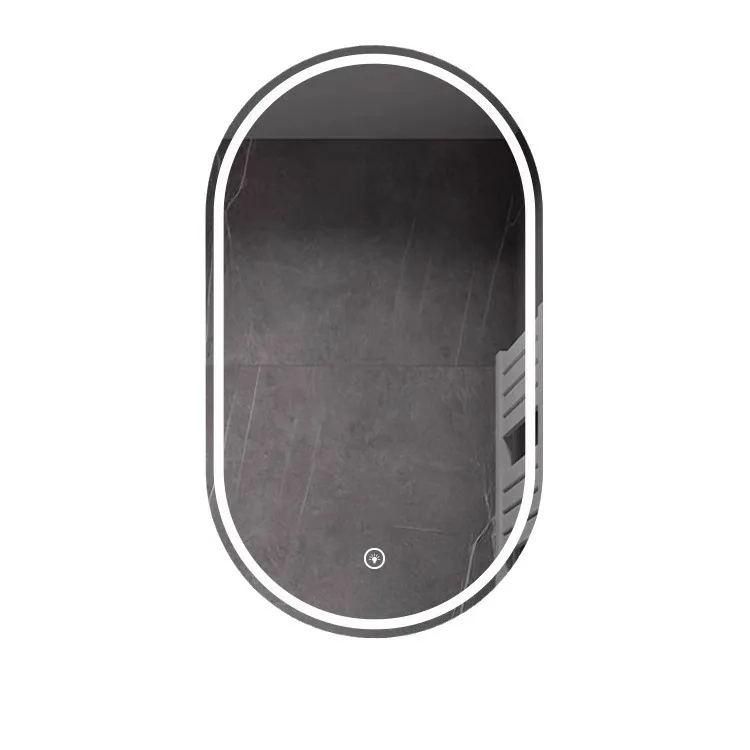 Mirror touch screen, anti-fog bathroom, LED makeup mirror with light, mirror LED defogging