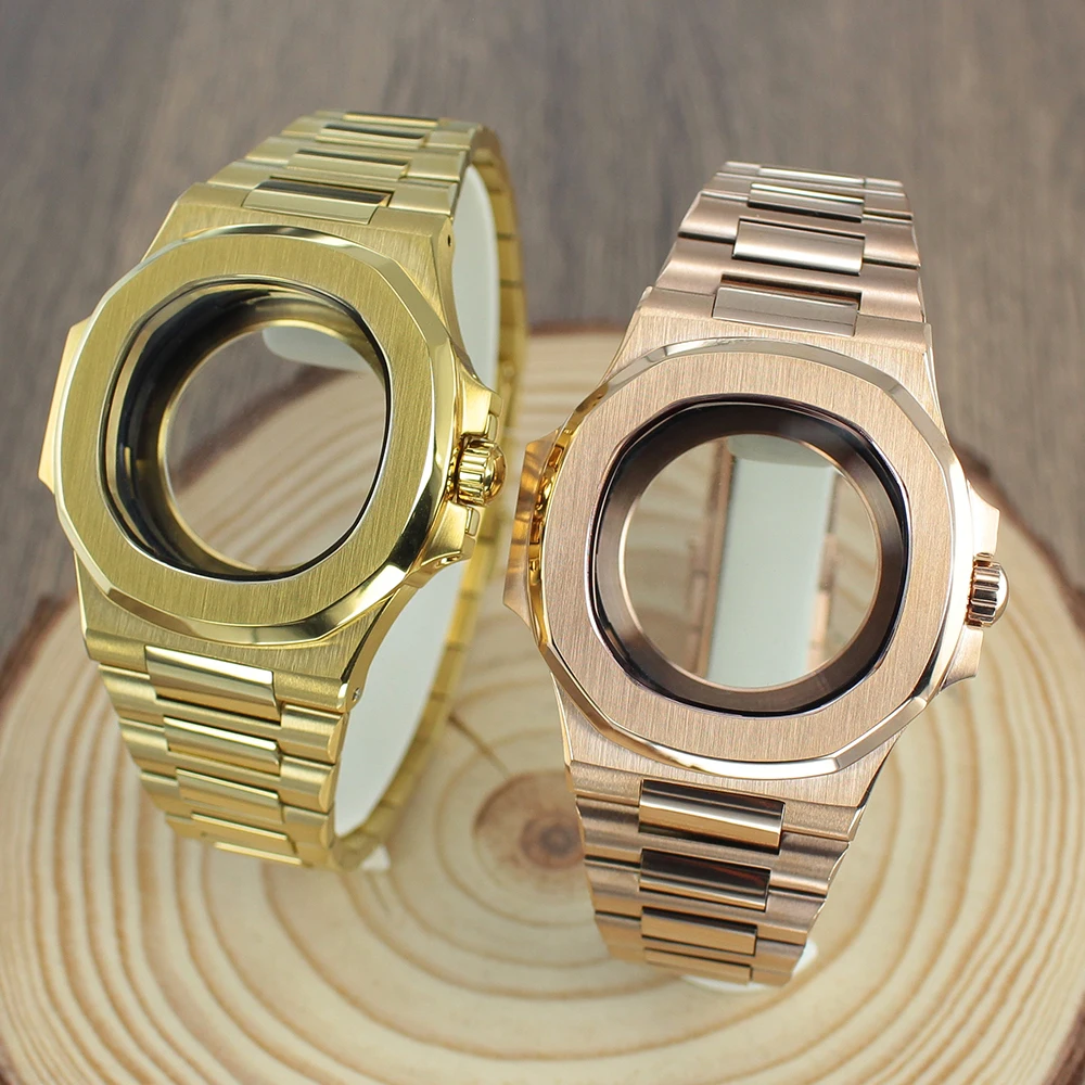 

40mm Square Watch Case Strap NH35 Case Accessory For Nautilus NH34 NH35 NH36 NH38 4r35 Movement Sapphire Glass Watch Spare Part