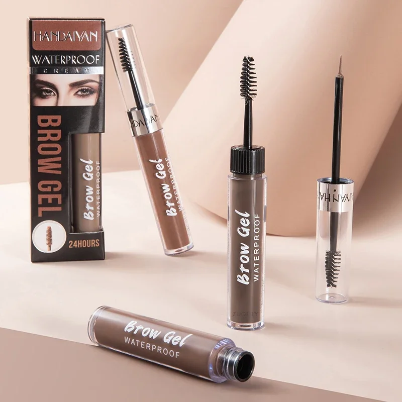 Crème liquide pour les yeux, 8 documents, gel imperméable, ne tache pas facilement, embau, embau, embauà double tête avec brosse à mascara