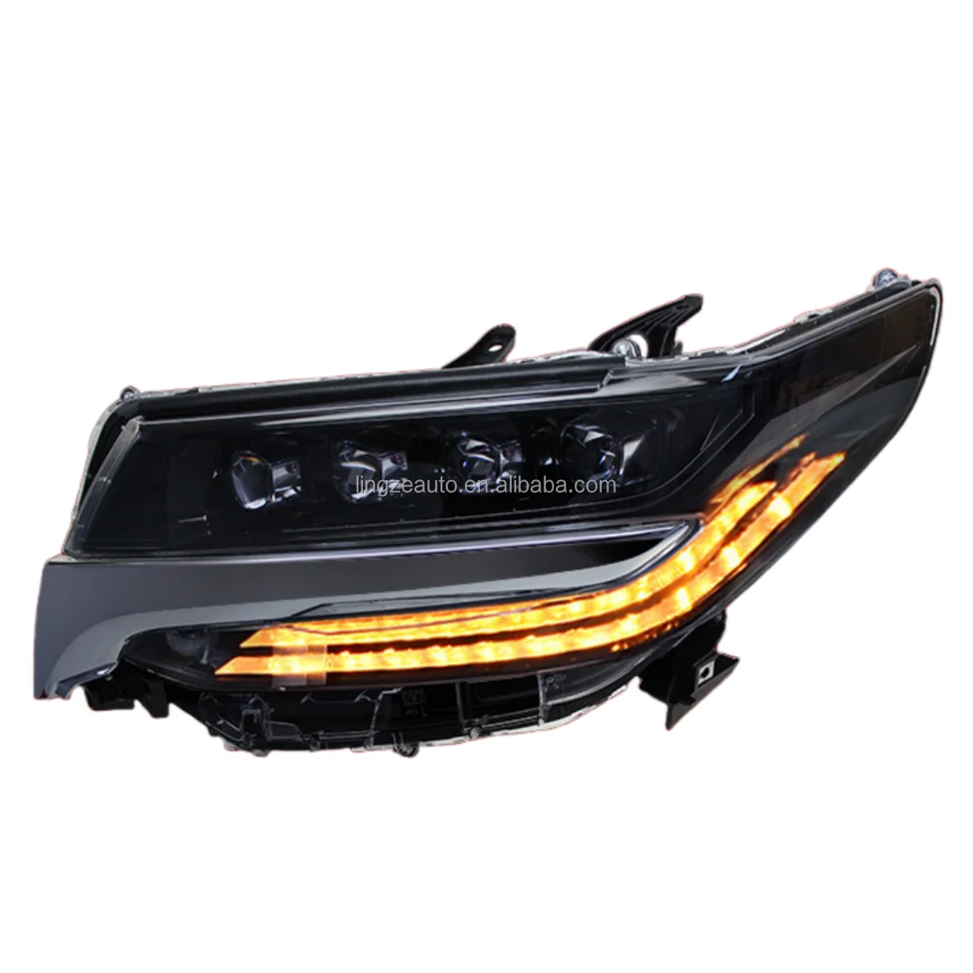 Refit for Toyota Vellfire Headlight 2015-2021 Vellfire Toyota Headlamp Assembly Alphard AH30 LED Three-len Headlight Direct Sale