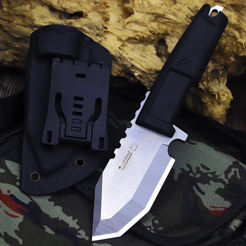 Tactical Straight knife Wilderness Adventure survival knife self-defense carry outdoor knife Sharp High hardness Dc Steel knife