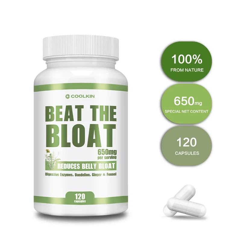 Beat The Bloat Capsules - Helps Reduce Bloating, Soothes Gastrointestinal Discomfort, Promotes Digestion and Gut Health, Non-GMO