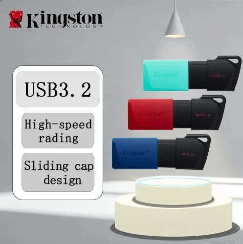 Kingston USB Flash Drive USB 3.2 Gen 1 Pen Drive 64GB 128GB 256GB Flash Disk Mini Key Memory Original Usb Stick3.2 Drives for PC