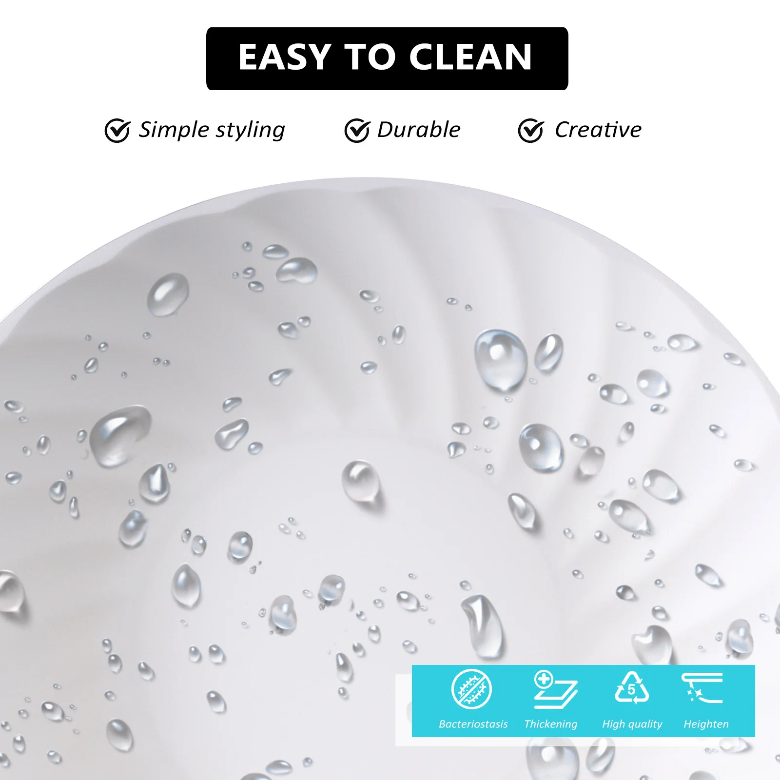 

5Pcs Snack Plate Round Candy Tray Plastic Fruit Serving Tray Household Dessert Storage Food Serving Plate