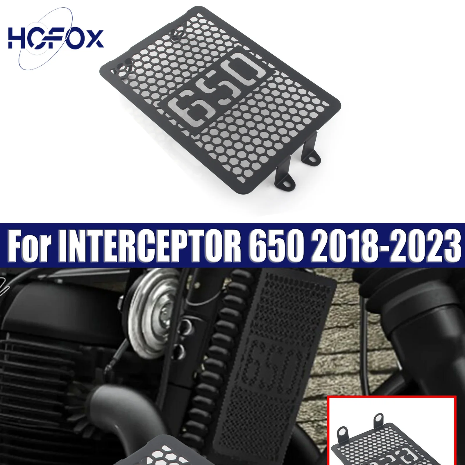 Motorcycle Radiator Grille Guard Cover Protector For INTERCEPTOR 650 CONTINENTAL 650 GT 650 Bear 650 Shotgun650 Super Meteor 650