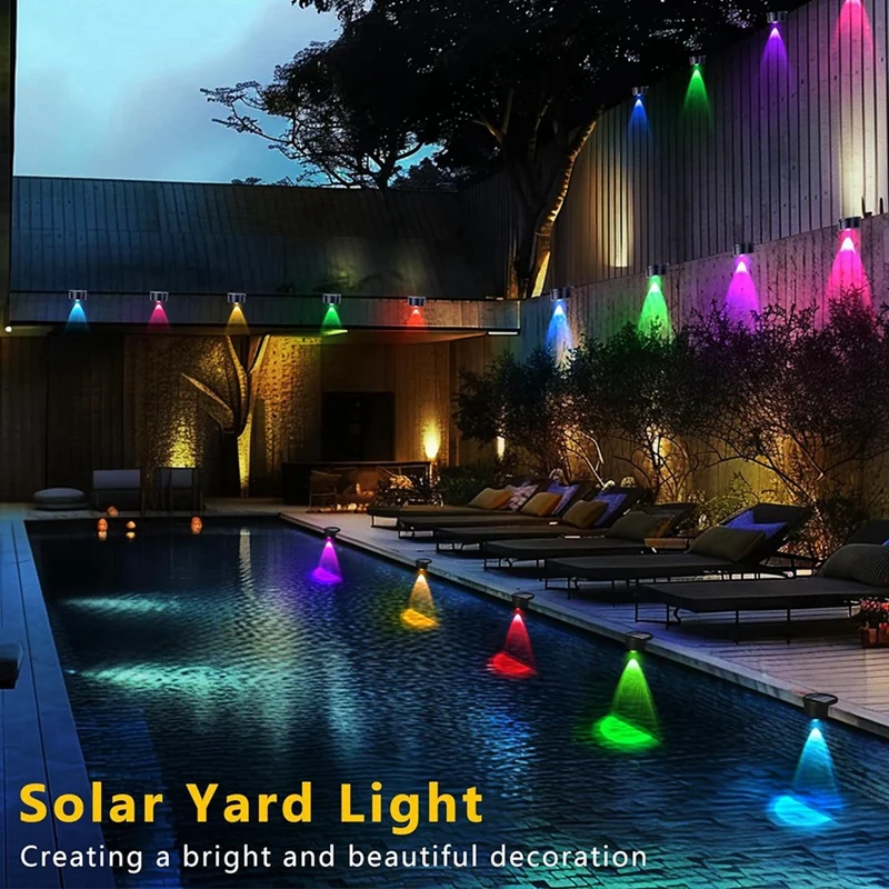 4Pack Solar Powered Swimming Pool Edge Lights For Inground Pools, Above Ground Waterproof Wireless Pool Decorations