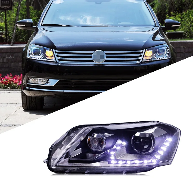 

Подходит для Volkswagen 12-17, новая фара Maiteng в сборе, модифицированная ксеноновая фара с двойной линзой, светодиодные дневные ходовые огни