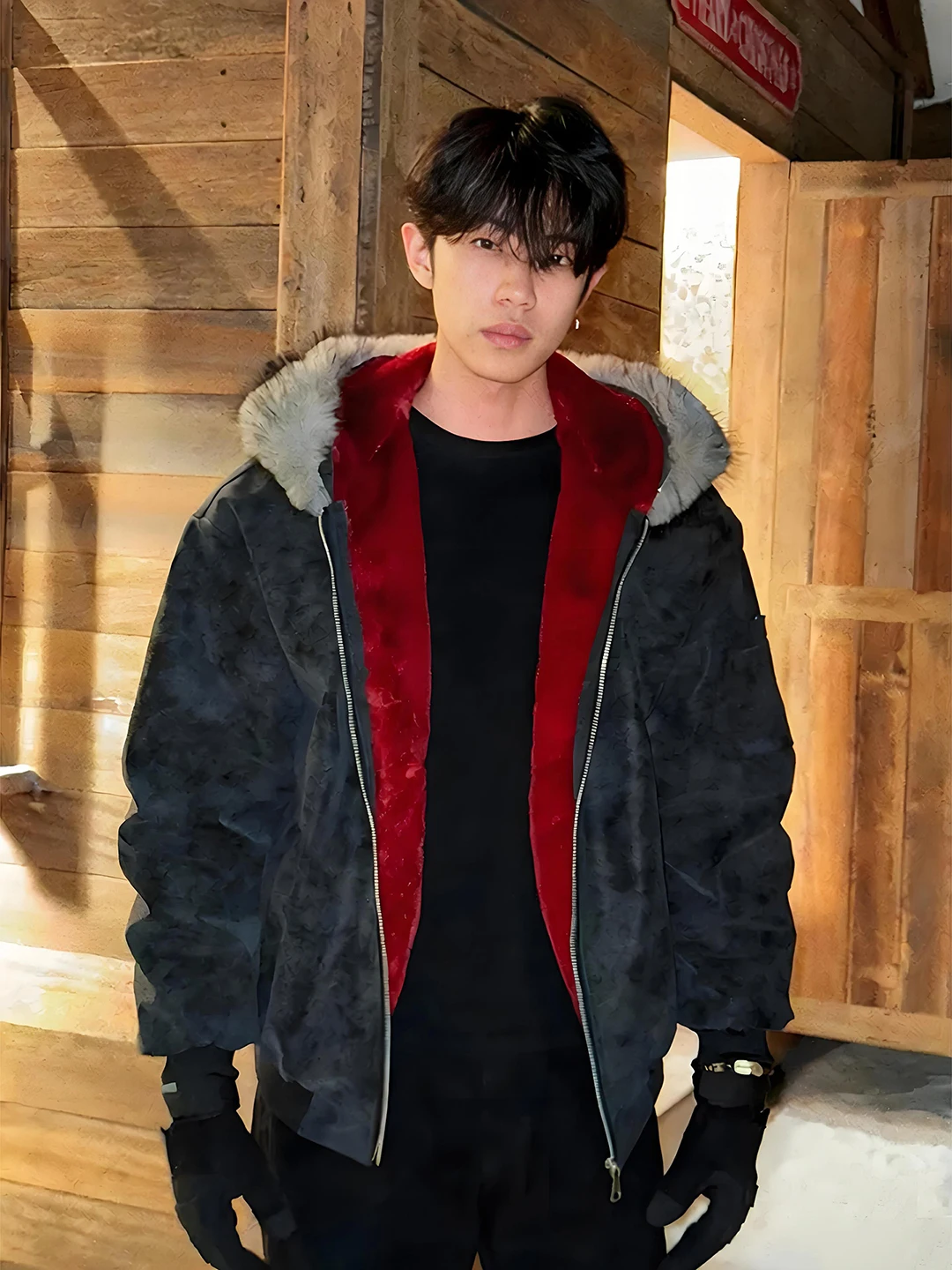 

American Sle Thiened Artificial Mink Collar Cotton Jaet Men Women Winter Warm Cleanfit Coat Loose Fit Long Sve Hoodie