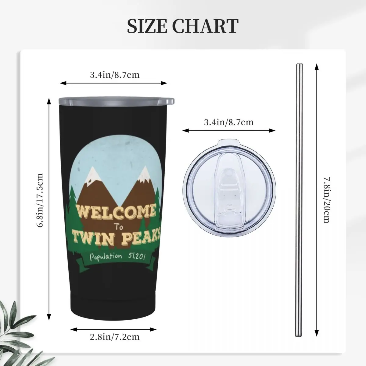 The Lazy Way To Welcome First Day Of To Twin Peaks Gifts Stainless Steel Tumbler Mugs Thermal Cold Cup Straws With Lid 20oz