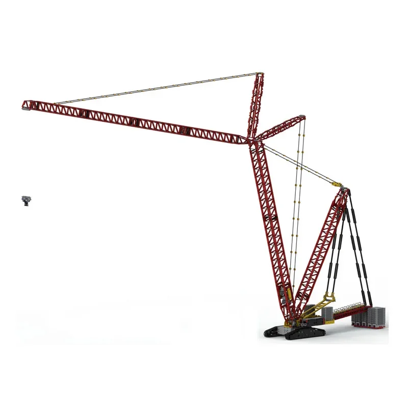 MOC-141617 シティカーゴヘビーデューティクレーンクローラークレーンビルディングブロックモデル 7385 PartsMOC クリエイティブボーイズキッズ誕生日おもちゃギフト