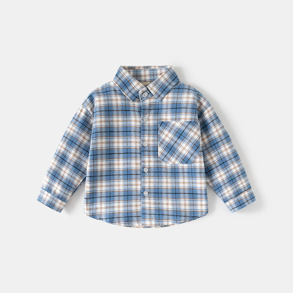 Kids' Plaid Long Sleeve Oversized Shirt 3